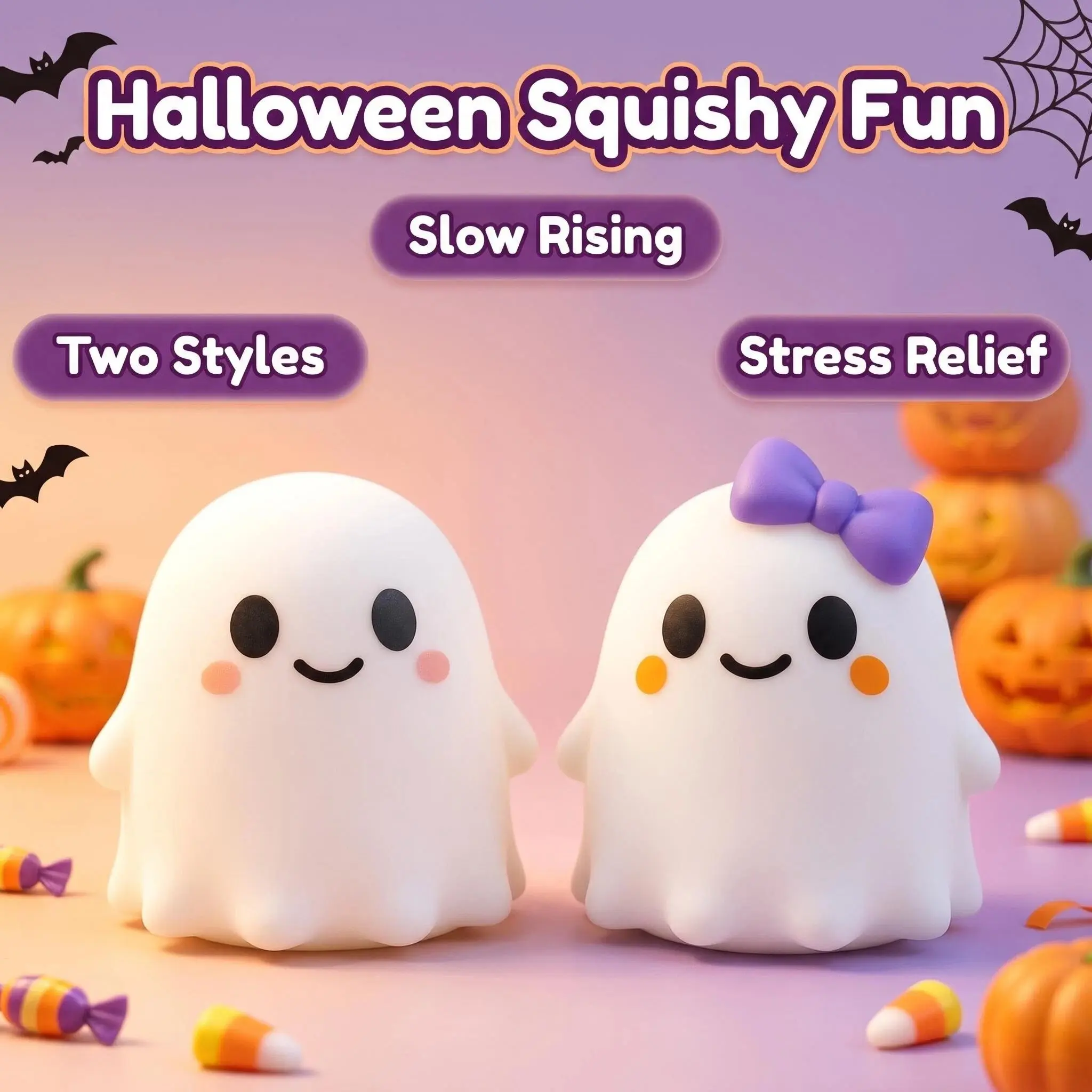 Halloween Playdough, specially designed for Halloween. This playdough has a cute design and a festive atmosphere, loved by people of all ages. The material used is soft, highly elastic high-quality silicone, without any odor and very durable.