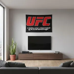 Ufc Ultimate Fighting Theme Tapestry 3x5ft, High-Definition Print, Background Art, Ideal for Bedroom Dorm Living Room Decor