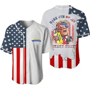 Twisted Tea US Flag Baseball Jersey Jersey Shirt