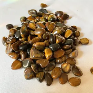Reiki Attuned Small Tiger Eye Crystal Tumbled Stones- Luck, Vitality, Courage, Masculine Energy