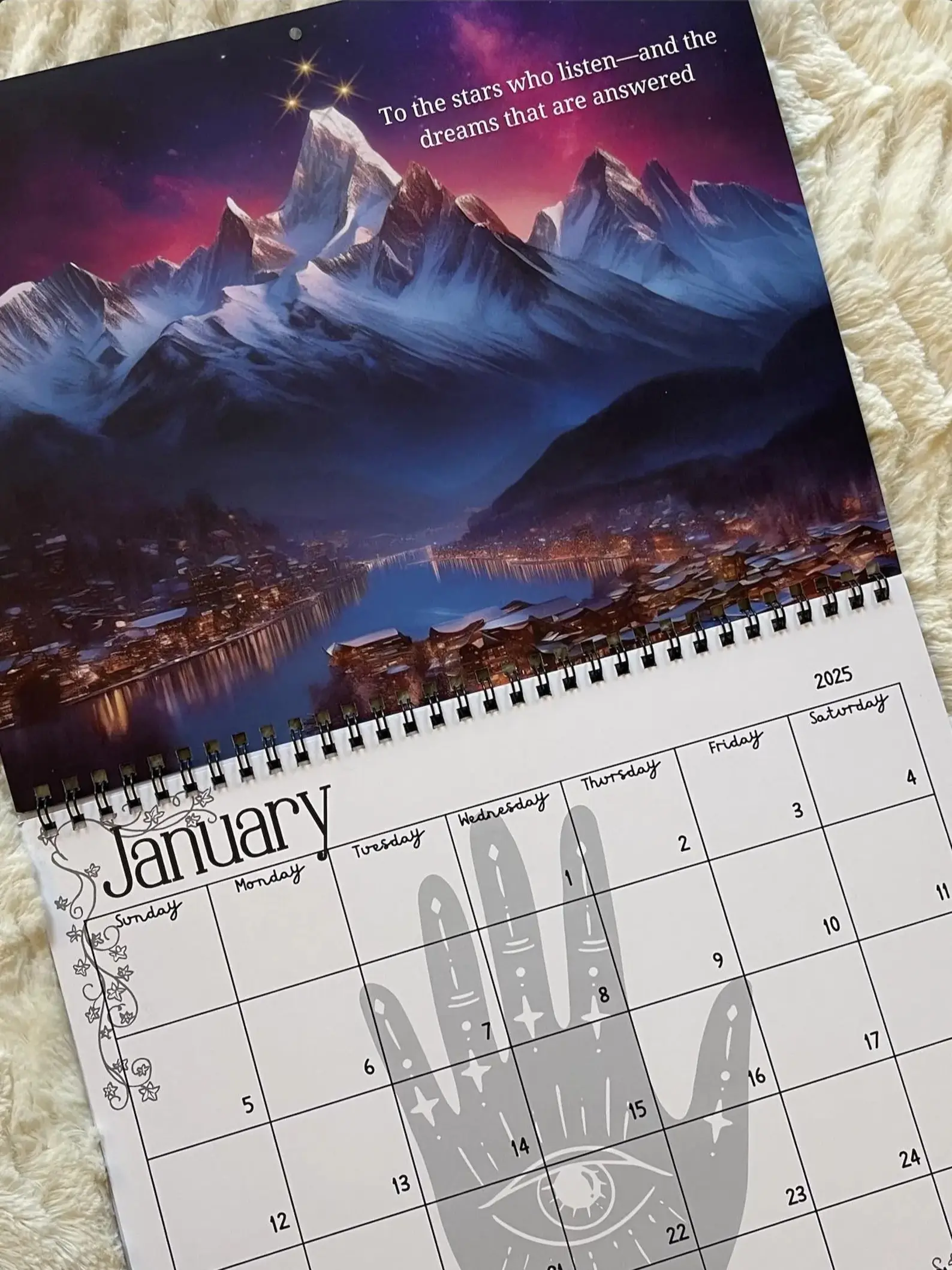ACOTAR Inspired 2025 Calendar, ACOTAR Calendar Of The Year, Printable ACOTAR Inspired 2025 Calendar