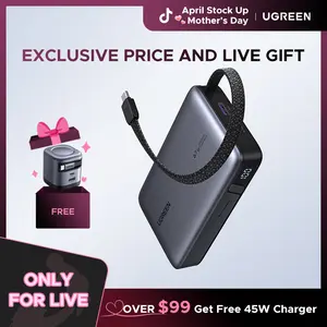 【LIVE ONLY】UGREEN 25000mAh PD145W PowerBank, 20000mAh PD100W Powerbank Fast Charging with Type C Cable for iPhone 17 16 Pro Max Chargeable Smartphone Accessories-Deals for You,TikTokShopHolidayHaul,TikTokShopCyberMonday