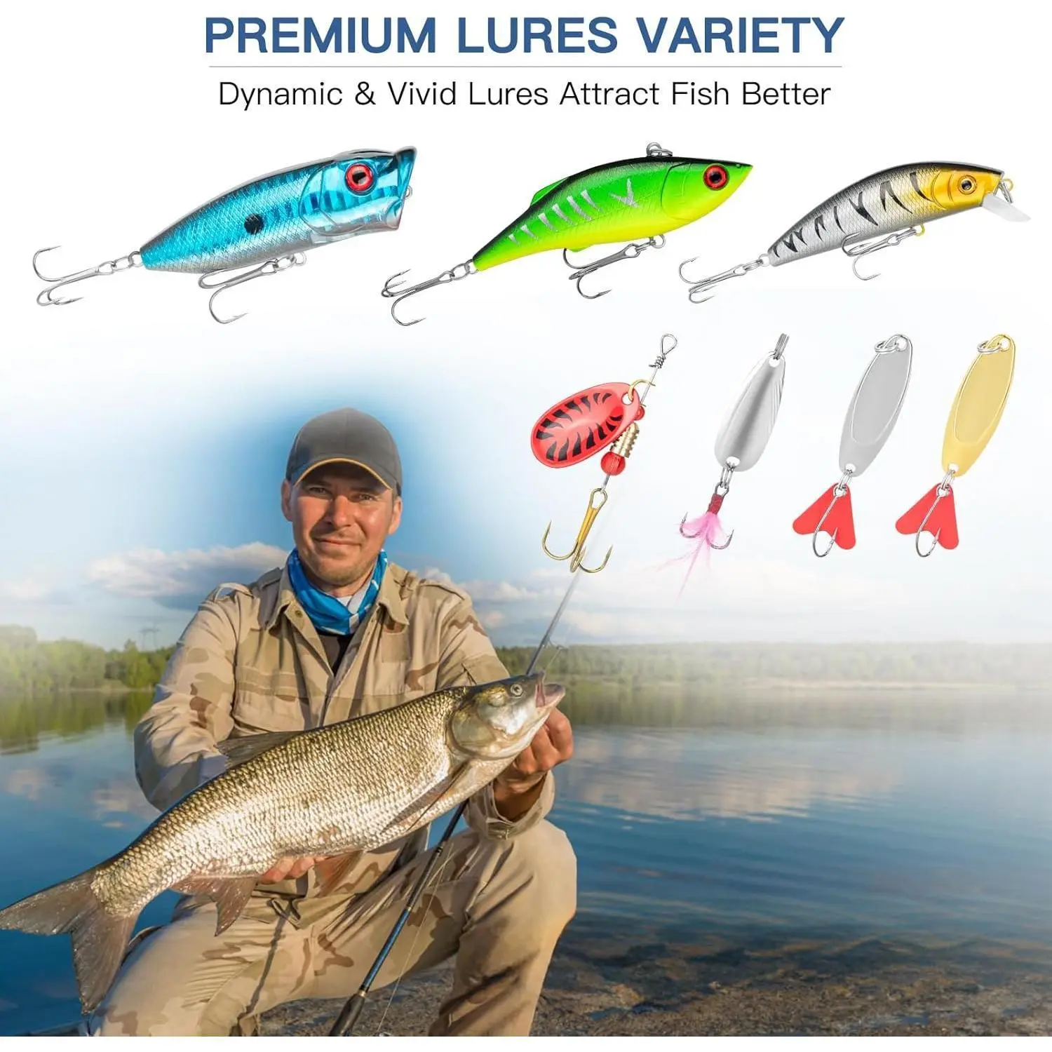 bass fishing kit bundle with pole 7/8 Fly Rod For anyone whos ever wanted to sneak a fishing rod onto the golf course Mystery Tackle Box Bass Fishing