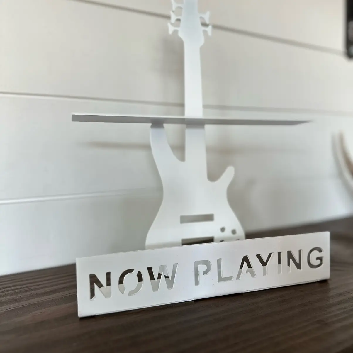 Now Playing Electric Bass Record Display