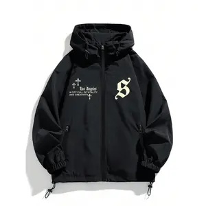 Dark Aesthetic Gothic Hoodie | Cross Print Zip-Up Jacket