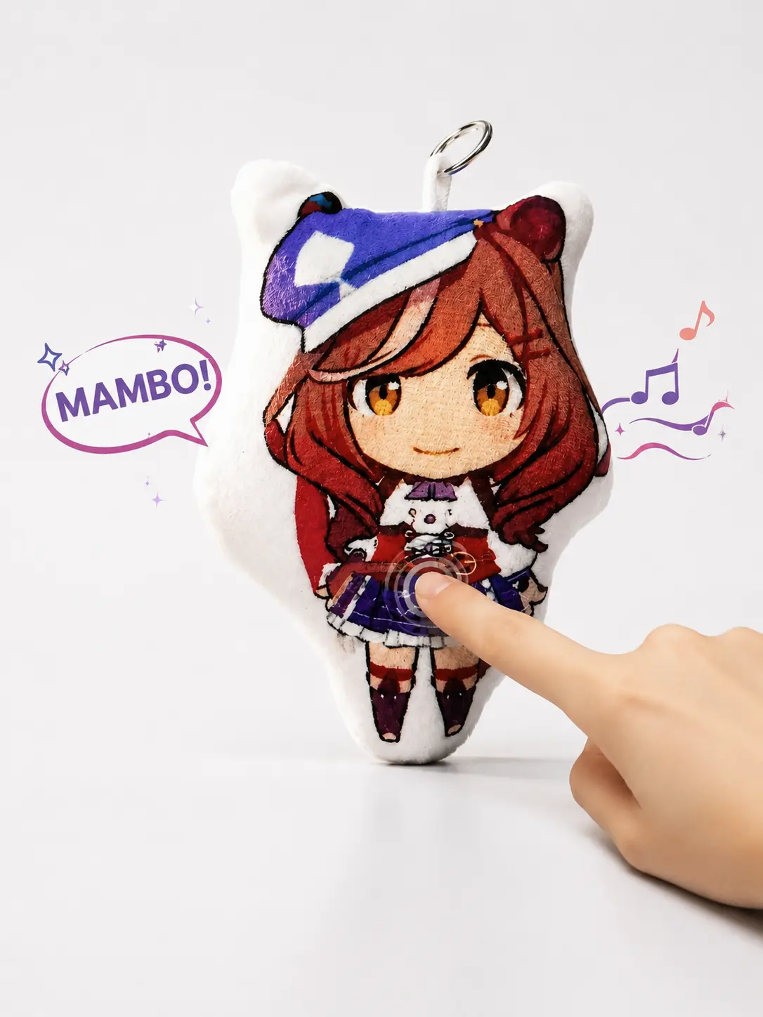 [LARK PINE] MAMBO HACHIMI Hanging Plush Toy - 5 Sound Effects, Viral anime sound plush,Replaceable Battery, Soft Plush Material, Charming Character Design, Whimsy Stuffed Animal for Decor Supplies character,design, Fan Shop Gaming Accessory) summervibes s