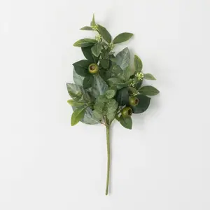 Green Israeli Ruscus Pick 18" - Single Stem Artificial Greenery