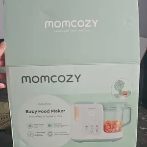 Momcozy AutoMeal Baby Food Maker – One-Step Auto Steam & Blend Food Processor, 15oz Large Cup & 6-Blade Design, Self-Cleaning, Auto 3-Stage Texture Settings for Effortless Homemade Baby Puree
