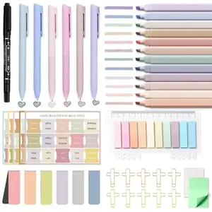Bible Study Supplies Kit 43 Pcs for Women & Men – Bible Journaling Set with No Bleed Highlighters, Pens, Bible Tabs, Bookmarks, Cross Paper Clips & Transparent Sticky Notes