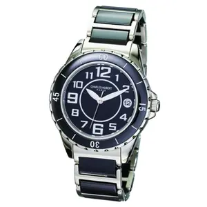 212 MAIN Charles-Hubert-Paris Women's Modern Classic Quartz Movement Watch with Stainless Steel, Ceramics Band and Arabic Numerals