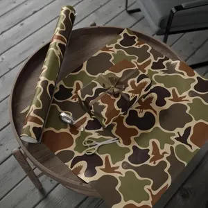 [SALE UP TO 50%] Camouflage Wrapping Paper for Gifts, Holiday and Birthday Wrapping, Rustic Camo Graphic, Unique Gift Wrap Supplies