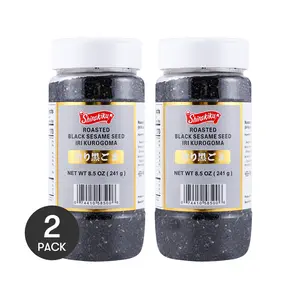 SHIRAKIKU Japanese Roasted Black Sesame Seeds 8.5oz Each Pack - Ready to Eat, Perfect for Baking, Desserts & Salads