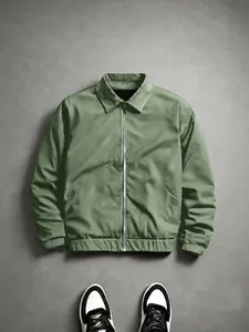 Men's Fashion Bomber Jacket, Comfortable Trendy Outerwear, Perfect for Casual and Street Style, All-Season Wear