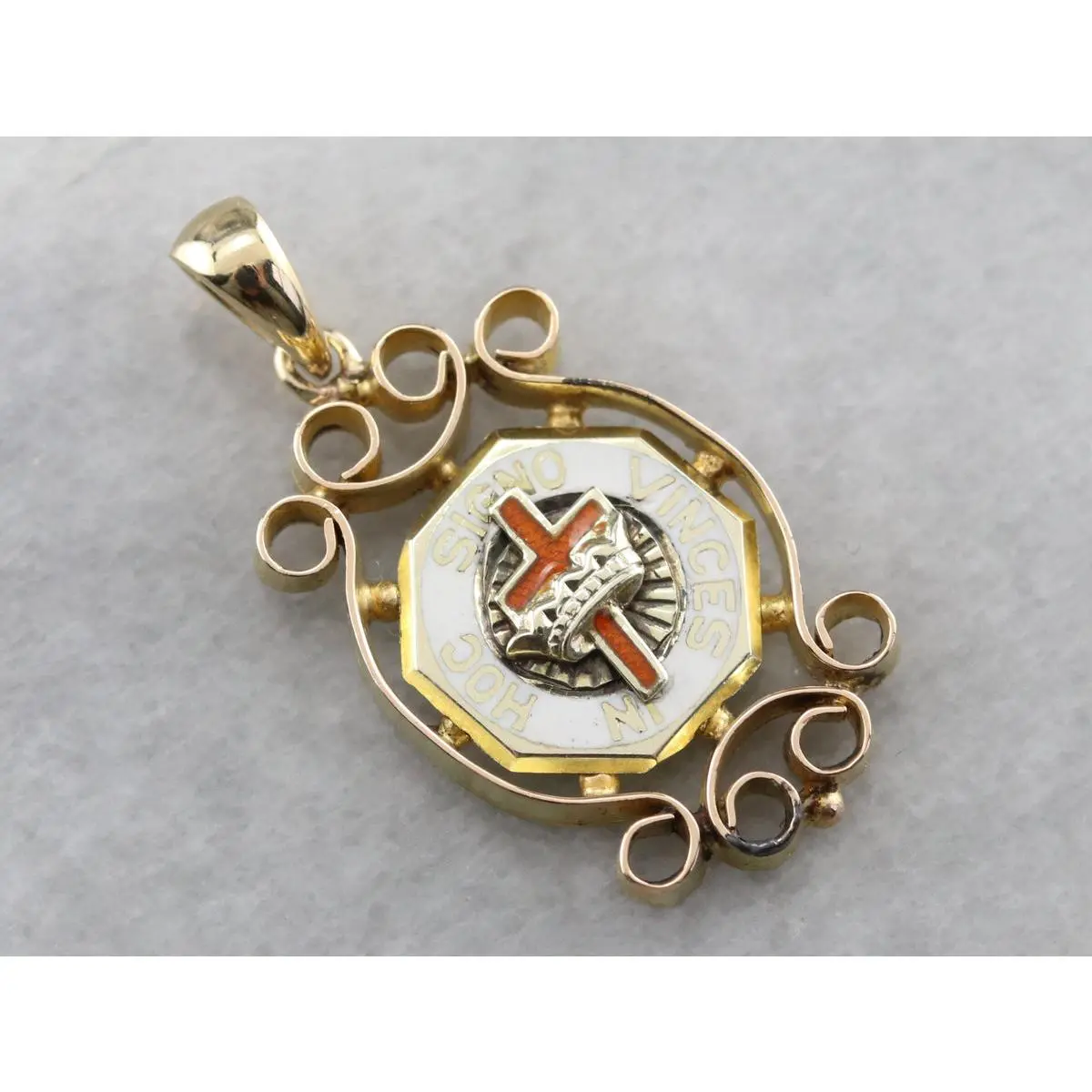 Gold HOC Knights Templar Pendant