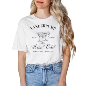 Vanderpump Rules Social Club Drinking T-shirt For Housewives Tshirt Cotton Spandex Top Womenswear