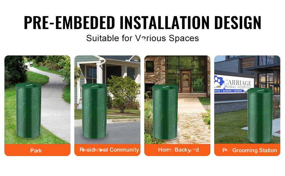 Weather-Resistant Dog Poop Trash Can, 11.5 Gallon Dog Waste Bin With Lid, Outdoor Durable Pet Waste Container For Yard And Garden, Rust-Resistant Construction, Easy-Clean Surface, Secure Lid Weather-Resistant Dog Poop Trash Can, 11.5 Gallon Dog Waste Bin With Lid, Outdoor Durable Pet Waste Container For Yard And Garden, Rust-Resistant Construction, Easy-Clean Surface, Secure Lid