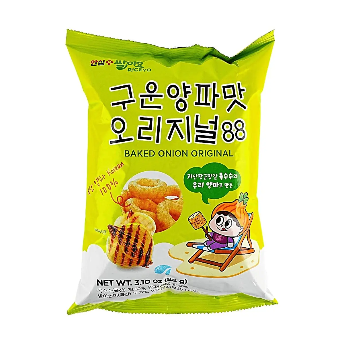 JAYONE Korean Onion Rings Snack 88g - Crispy & Savory Korean Snack Food