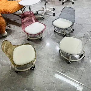 A Universal Wheel Stool Soft Seat Pulley Low Stool Painting Back Stool Outdoor Fun Home Sewing Bench Artifact Life Good Helper