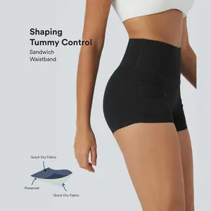 Halara Softlyzero™ Quickdry Socinched High Waisted Tummy Control Ruched Running Biker Shorts 2.5'' Does not apply