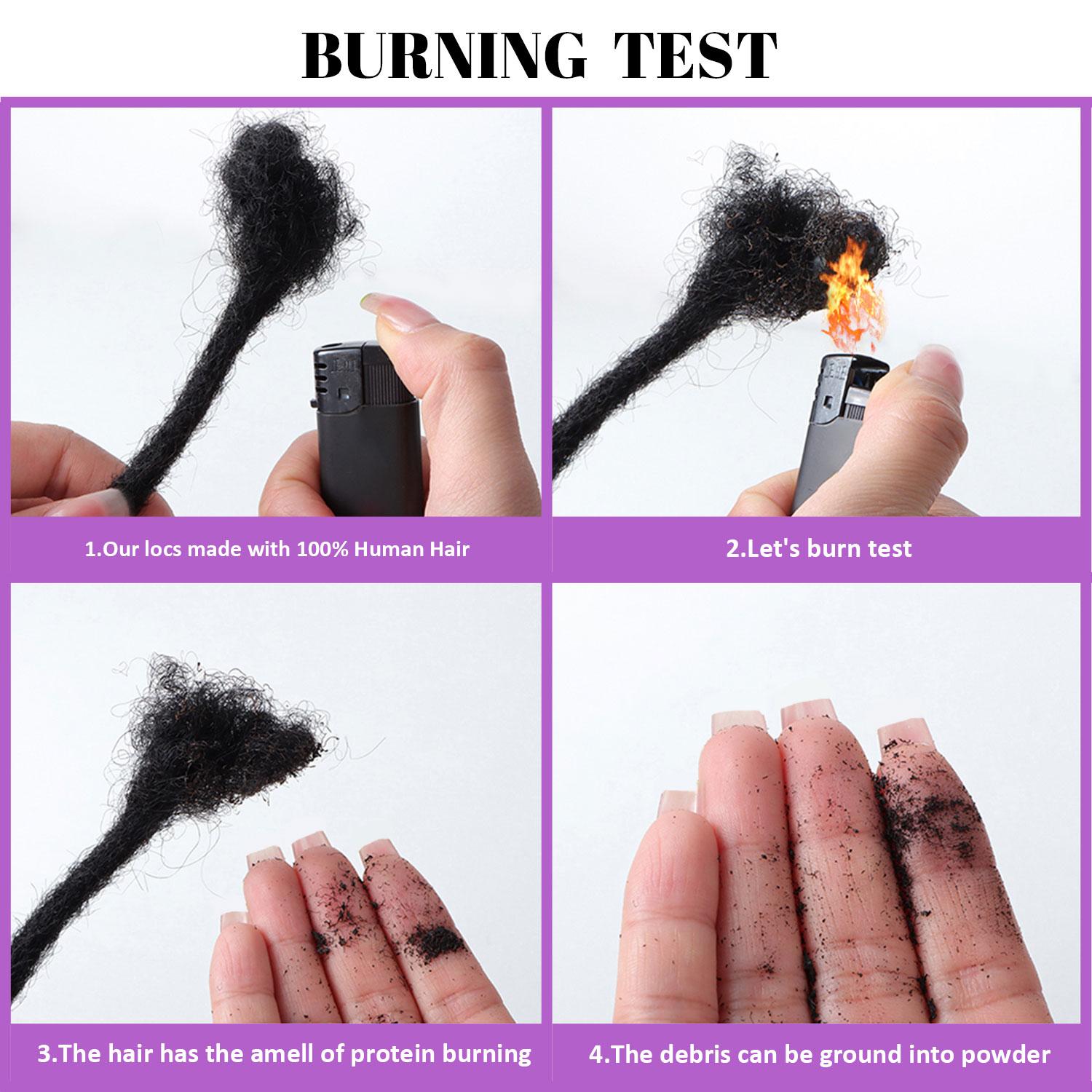 Beauday Handmade Interlocking Loc Extensions 100% Human Hair 0.6cm Width Textured Natural Looking Soft Dreadlocks Afro Kinky Curly Ultra Soft Lightweight Pre-stretched Tangle-Free No Shedding