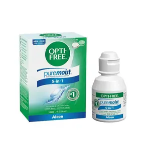 Opti-Free Puremoist Multi-Purpose Contact Lens Cleaning and Disinfecting Solution with Lens Case, 2 Fl Oz (Pack of 1)