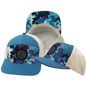 **ADULT** Color Vibes Hat - Flat Bill - Blue Dream - Slate Blue / Cream - Laser Mesh