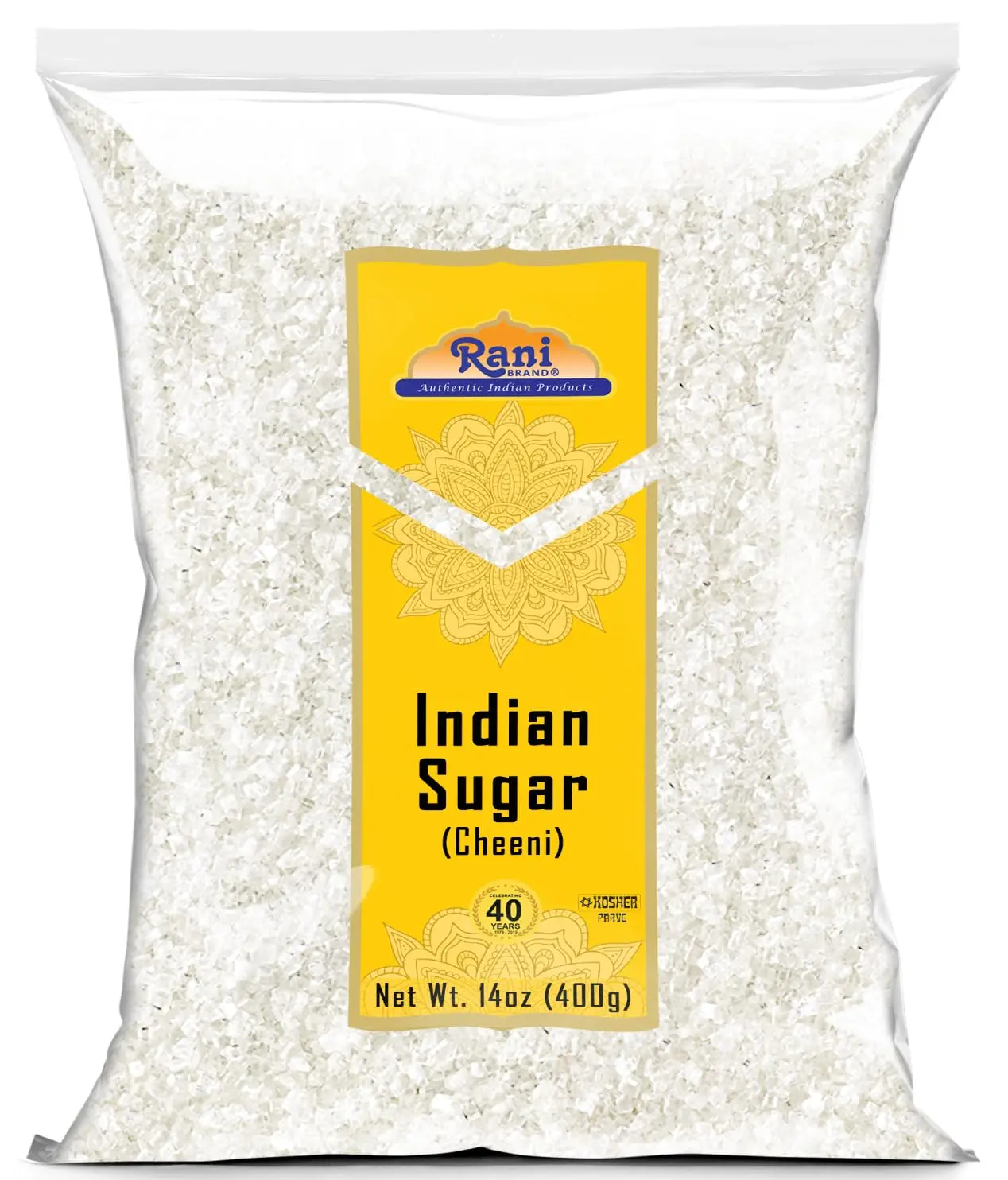 Rani Indian Sugar Khand (Khandsari) 14oz (400g) ~ All Natural | Gluten Friendly | No Colors | Vegan | Kosher | Indian Origin