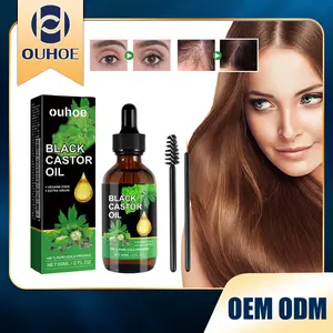 OUHOE Castor Oil Hair Thickening Solution Nourishes the hair roots, softens the hair, and prevents hair loss Haircare Serum