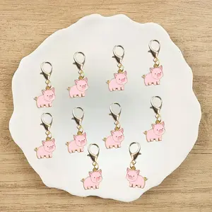 10pcs Lucky Pig Keychains, Mini Pink Pig Pendant Keychains, Cartoon-style Durable Accessories, Perfect For Birthdays, Easter, Father's Day, Back-to-school Season, Graduation Season, Christmas Gifts