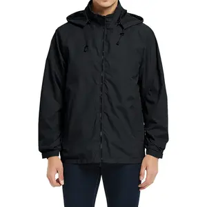 Mens Lightweight Windbreaker Jacket Waterproof Rain Jacket with Hood Soft Shell Jacket