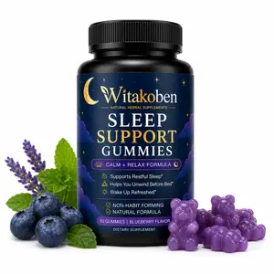 WITAKOBEN Sleep Gummies - Natural Blended Vitamins & Minerals Supplement for Nighttime Relaxation, Berry Flavor Wellness Support