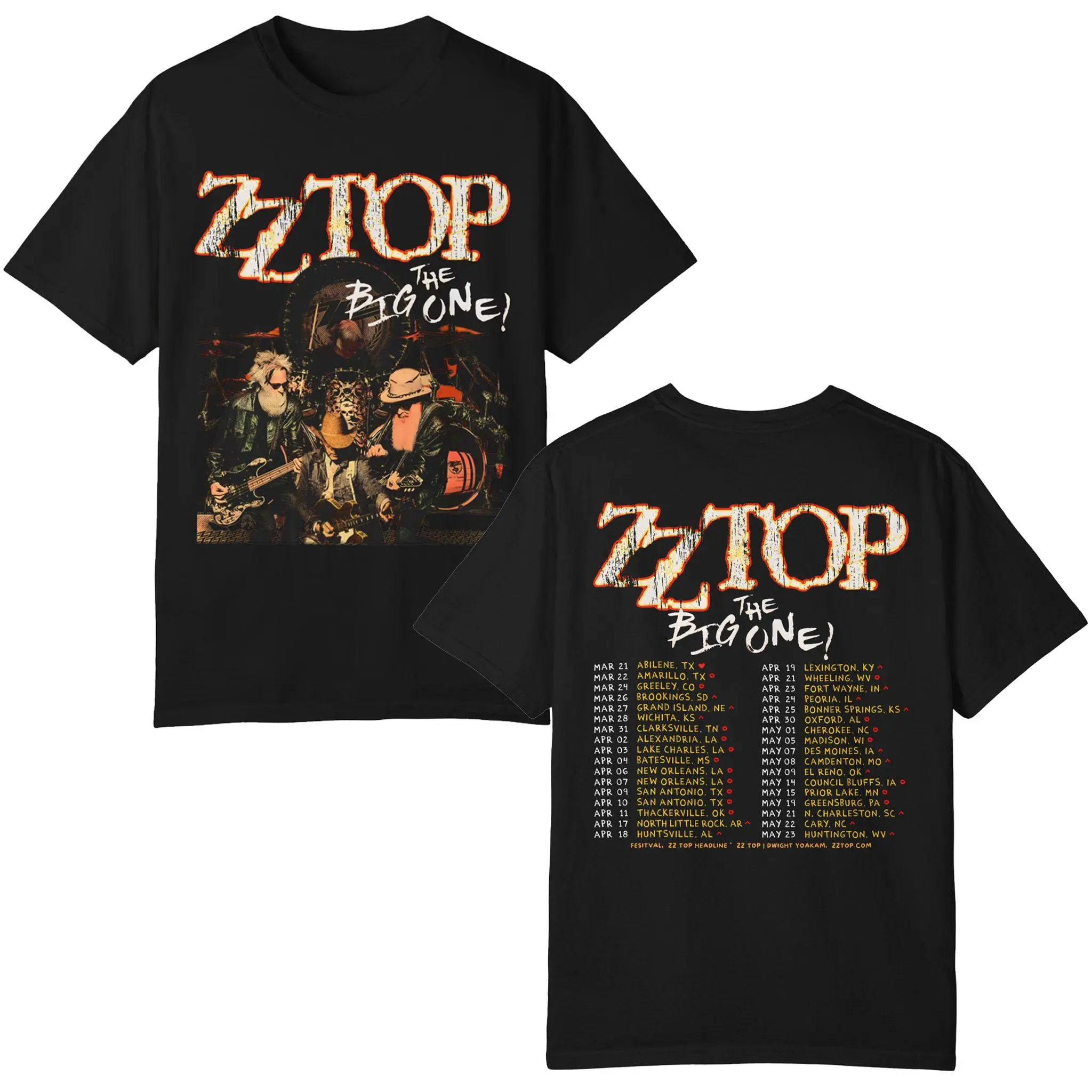 ZZ Top - the Big One Tour Rock Band T-shirt