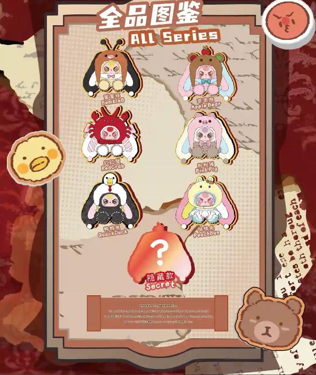 （WaKa x babythree）Babythree 500% Fake Debut Plush Blind Box | 6+1 Hidden |, Collectibles  Soft  Material - Whimsical Addition to Any Space, Soft Stuffed Animals, Cute