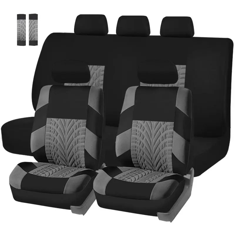 1 Set Car Seat Covers & Belt Shoulder Pads for Five-seats, Universal Car Seat Protector & Belt Protector, Car Interior Protection Cover, Easy Installa