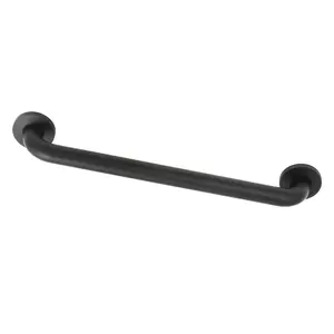Kingston Brass DR514180 18 in. Meridian Contemporary ADA Grab Bar, Matte Black, Bathroom Safety Aid in Preventing Falls for All Ages
