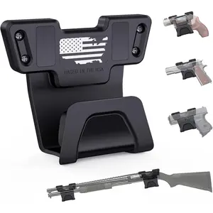 Gun Magnets with Safety Trigger Guard Protection, Concealed Gun Magnet Mount Rated Max up to 15 LBS for Most Guns, Magnetic Gun Mount for Vehicle, Car, Truck, Wall, Safe, Desk(1 Pack)