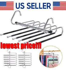 Magic Pants Hangers Space Saving  For Closet Multiple Layers Multifunction USA