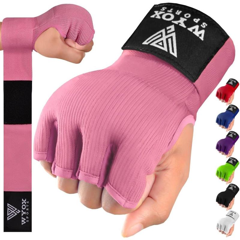 Gel Boxing Hand Wraps Inner Gloves for Men & Women - 80cm Quick Wrist Strap, Padded Knuckle Support, Fingerless MMA Muay Thai Kickboxing Wraps for , Punching & Martial Arts