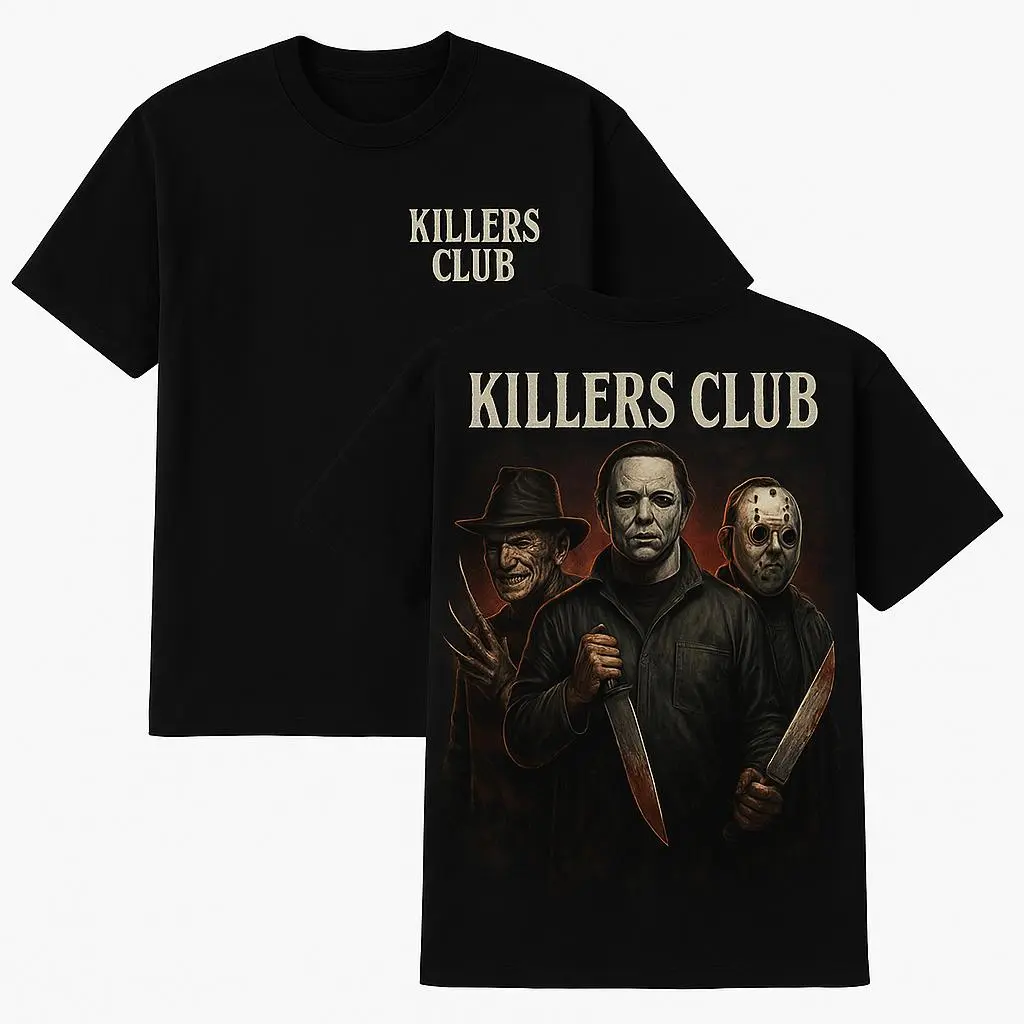 KILLERS CLUB Skull Graphic Black Print T-shirt and Hoodie