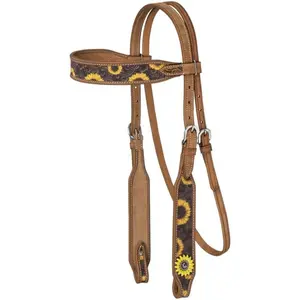 Sunflower Print Headstall