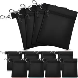 12 count Golf Tee Bag Holder Tee Pouch Golf Ball Carry Bag with Metal Lobster Claw Clip Multicolor Portable Accessories for Man Woman