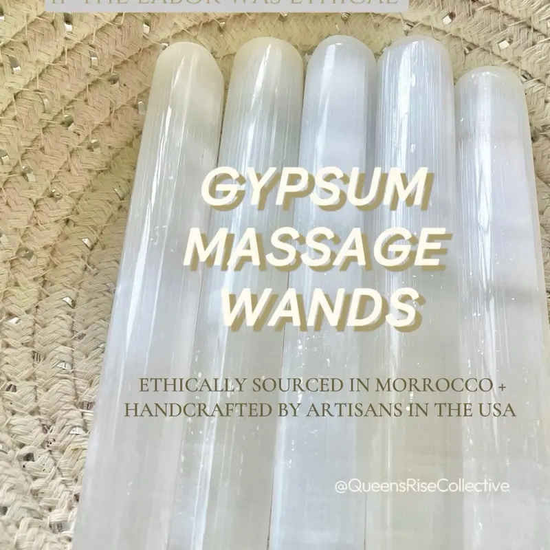 Massage Wands | Gypsum “Selenite” Crystal Wand for Self Care