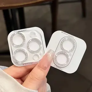 1-Piece - All-in-One Silver Glitter Mobile Phone Lens Protector - Suitable for iPhone 17/16/15/14/13/12/11 Full Coverage Lens Protector - Easy to Install, Beautiful and Scratch-Resistant