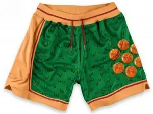 Dragon Ball Shenron Theme Retro Shorts Sport Knee Pants with Pockets Athletic Sweat Walking Summer Shorts