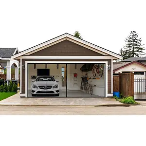 Garage door screen 2 car 16x7ft magnetic closure heavy duty weighted bottom garage screen doorupgraded pet mesh stronger than fiberglass and polyesterhands freekeep pesky animals out
