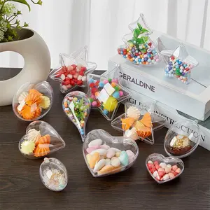 Christmas Transparent Ball Plastic Fillable Bauble Xmas Tree Hanging Ornaments Decoration For Home Wedding Party Candy Gift Box