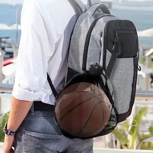 Drawstring Basketball Net Bag, Large Capacity for Balls, Football, Volleyball, Portable Storage Mesh Backpack, Durable Breathable Fabric