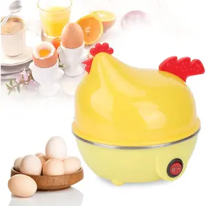 Egg Cooker, Electric Egg Cooker Multifunction Chicken Shape Rapid Egg Boiler 7 Egg Capacity Automatic Shut Off Mini Breakfast Machine( 110V)