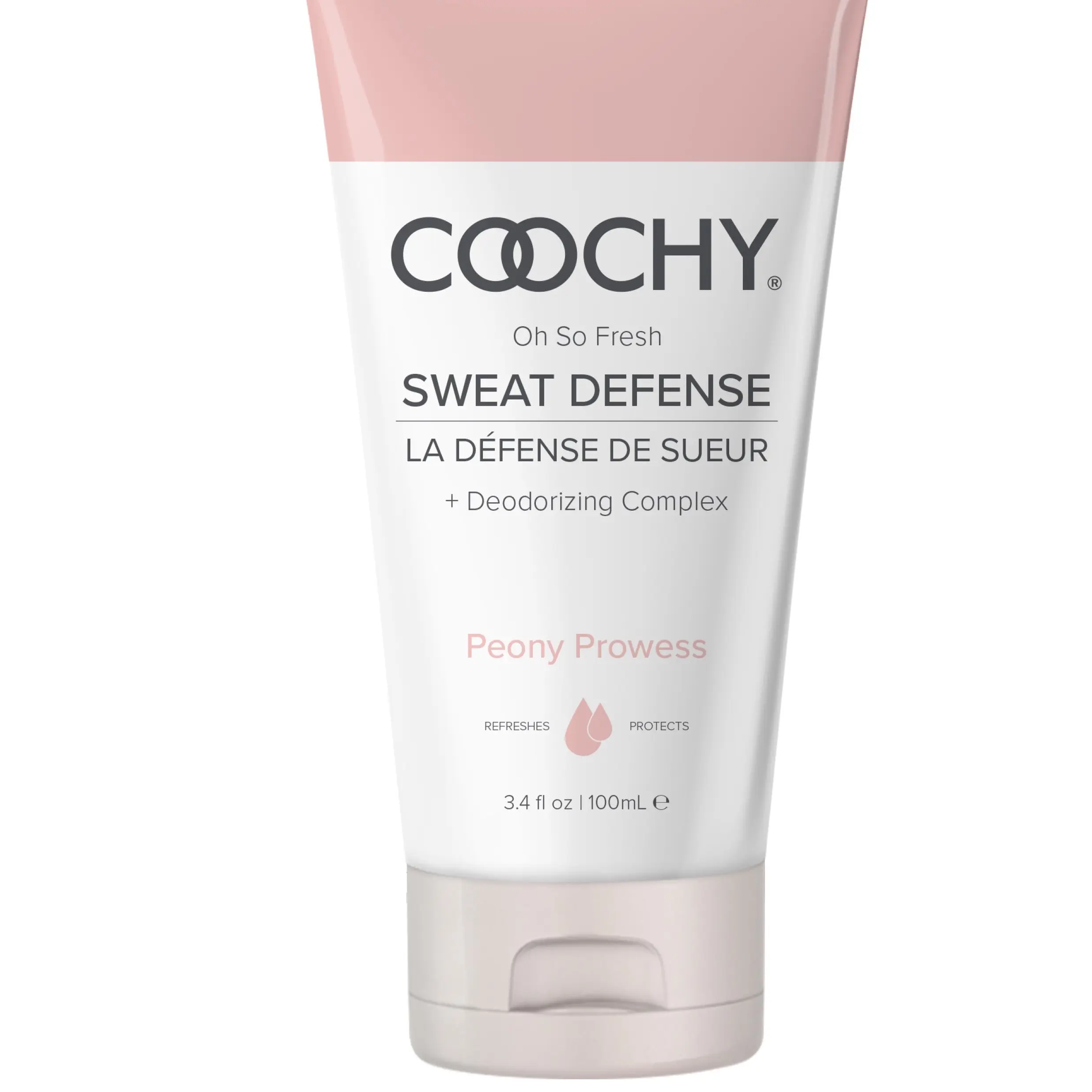 COOCHY Sweat Defense Lotion Peony Prowess Dry Smooth Finish Non-Greasy Silky Texture 3.4 fl oz US Gentle Formula