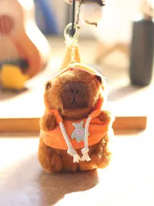 Cute Kawaii Capybara Keychain Plush Toy Figure Water Dolphin Bag Charm for Men Women, Adorable Fuzzy Accessory Decoration